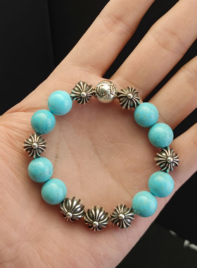 12mm圆珠925银复古做旧