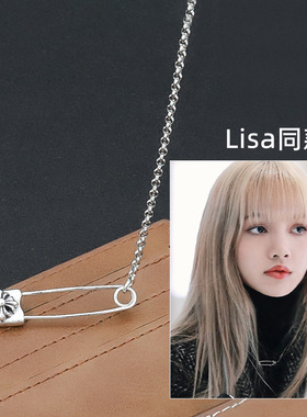 纯银饰复古十字架胸针别针项链日韩个性时尚小清新潮锁骨链女现货