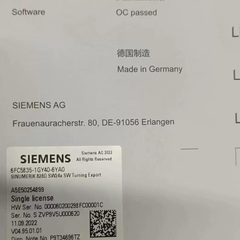 西门子6FC5835-1GY40-6YA0模块