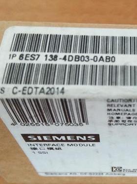 西门子-6ES7138-4DB03-0AB0 全新原装现货 PLC模块