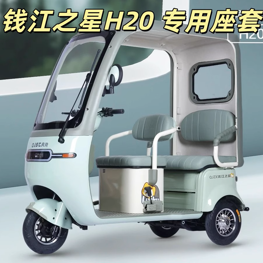 钱江之星H20电动车坐垫套冬 三轮车/老年代步车专用坐垫座套加厚