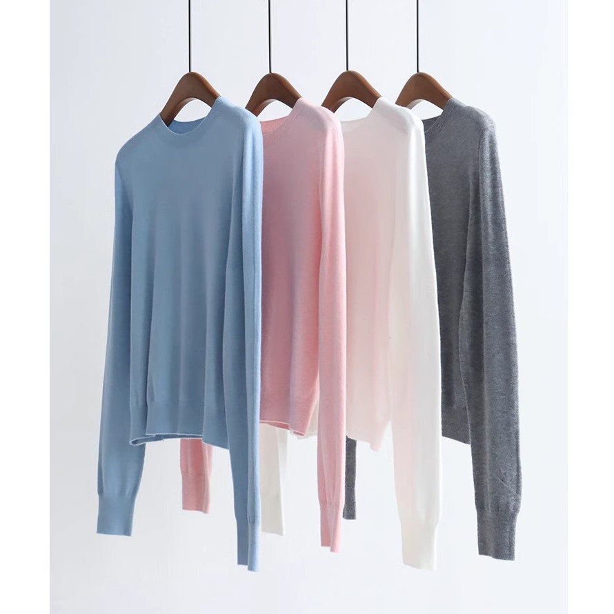 无缝一体卡卡绒针织衫半高领长袖打底毛衣25秋冬百搭简约套头上衣