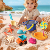 比乐btoys儿童沙滩玩具挖沙套装 玩沙挖沙工具宝宝海边戏水沙子桶