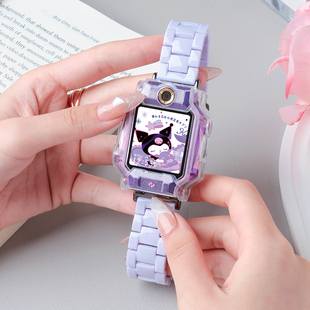 Z10表带Z8配件Z7 Q2A Z6A Q1A 树脂Z6儿童腕带通用少年保护壳D2D3 马卡龙糖果色系列适用小天才电话手表Z9