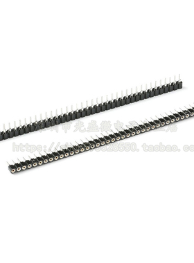 单排母 1*40P 间距2.54MM 塑高3mm 单排圆孔针座 1X40PIN单排母座