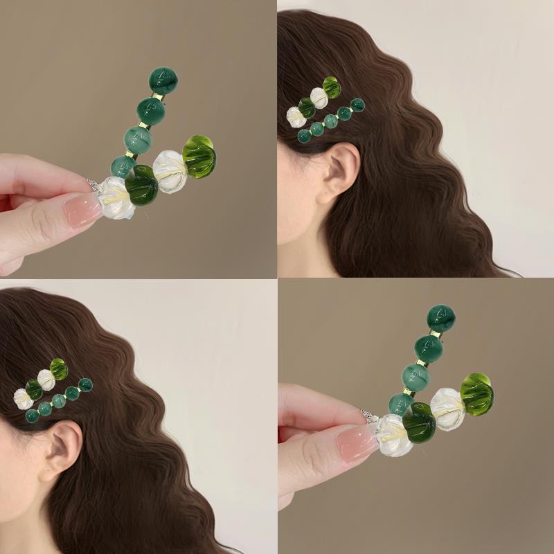 翡翠浮光少女琥珀碎发夹