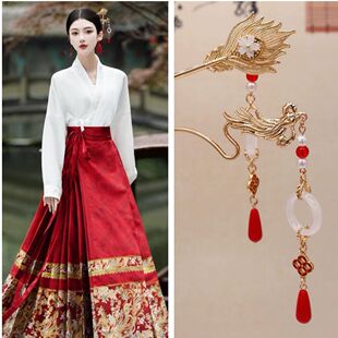 马面裙头饰结婚新娘发饰秀禾配饰发簪新中式簪子订婚汉服发钗步摇