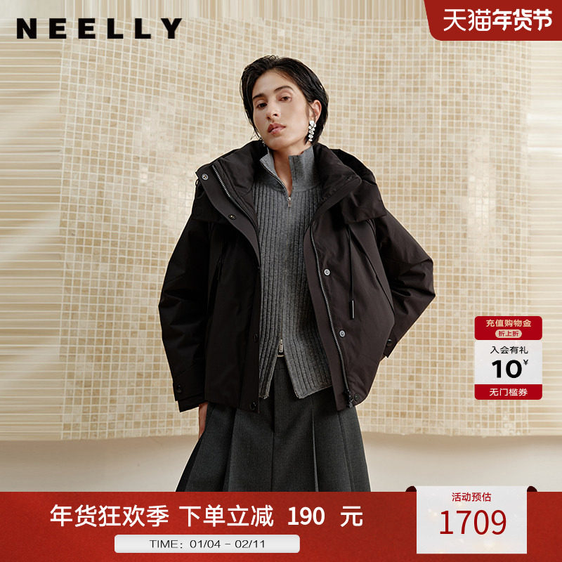 NEELLY纳俪商场同款冬季新款舒适机能风短款羽绒服女率性简约外套,女装/女士精品,羽绒服,淘宝优惠券,粉丝福利购,淘宝优惠卷