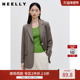 NEELLY纳俪商场同款 西装 外套女气质翻驳领正肩职业通勤西服上衣