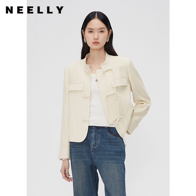 NEELLY/纳俪新中式盘扣短外套