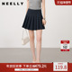 内衬防走光百褶裙女时尚 NEELLY纳俪商场同款 夏新款 百搭字母A字裙