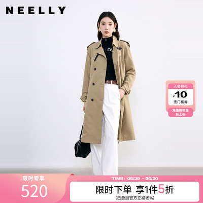 NEELLY纳俪经典双排扣风衣
