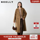 冬季 新款 西装 NEELLY纳俪商场同款 领双面呢大衣女长款 宽松保暖外套