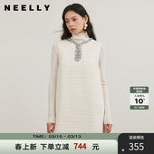 小香风圆领背心裙女直筒显瘦连衣裙 新款 NEELLY纳俪商场同款 冬季