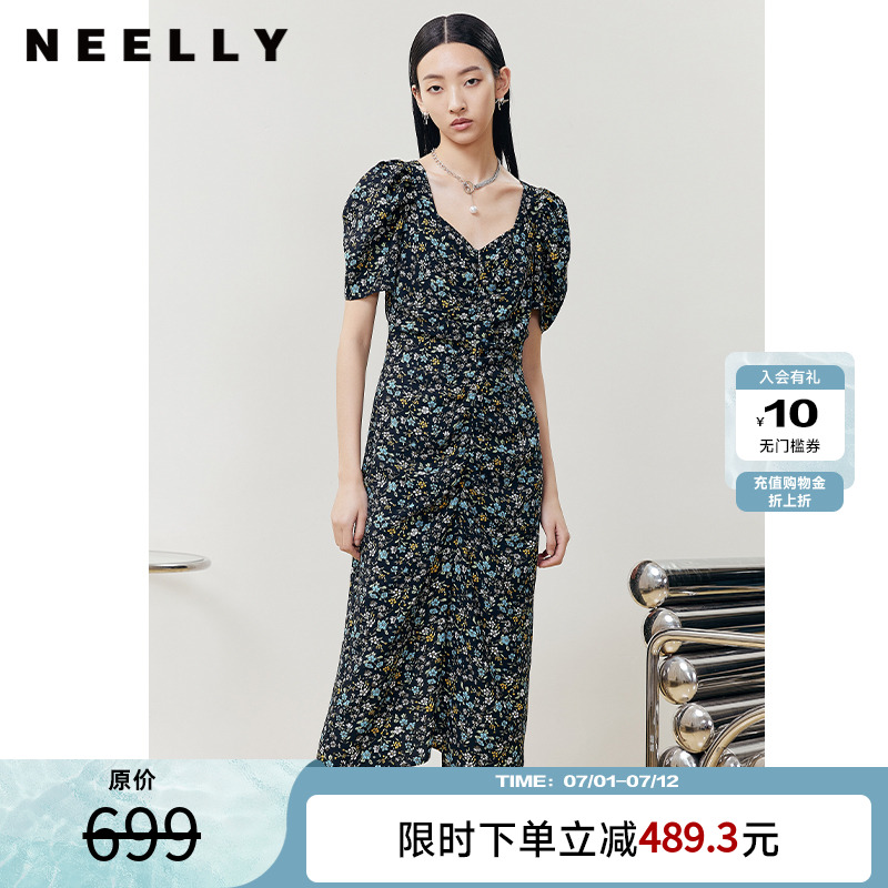 纳俪NEELLY碎花连衣裙