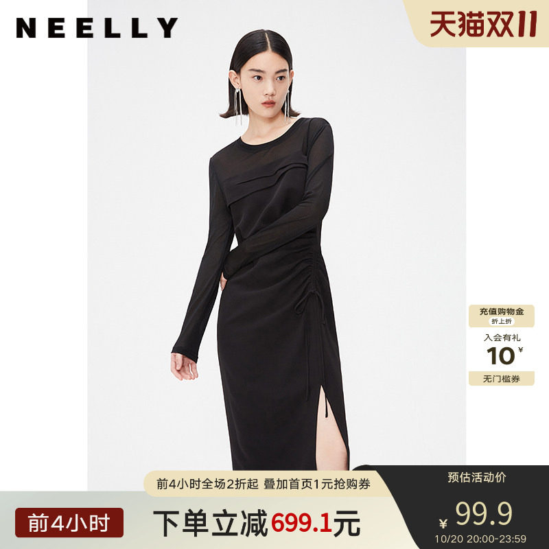 NEELLY商场同款显瘦连衣裙