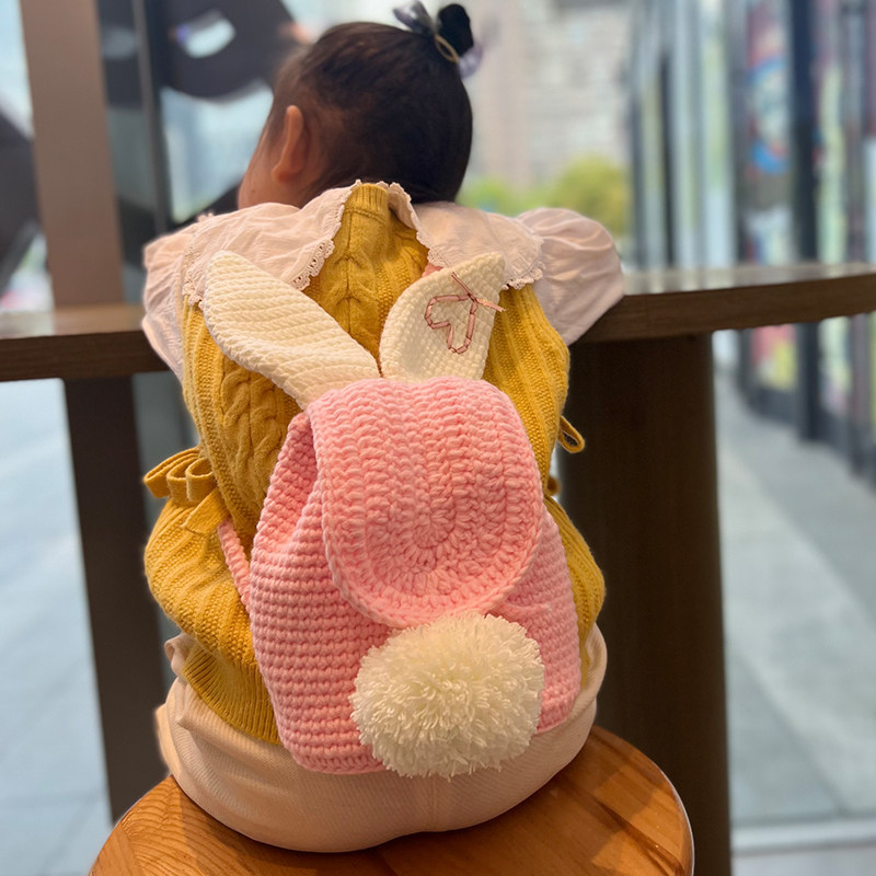 手工可爱兔子背包毛线钩织diy材料包创意设计感包包睿家原创,服饰配件/皮带/帽子/围巾,DIY编织材料包,淘宝优惠券,粉丝福利购,淘宝优惠卷