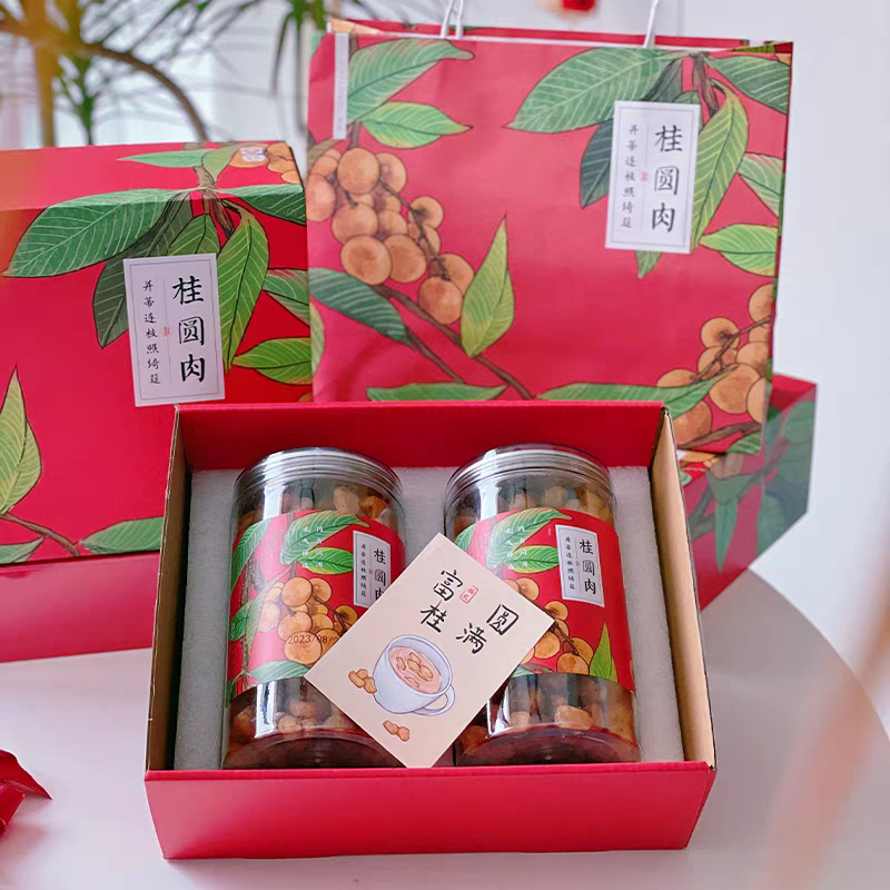 寻鱻广东高州桂圆肉白莲红枣500g/罐高州特产桂圆肉江西白莲子
