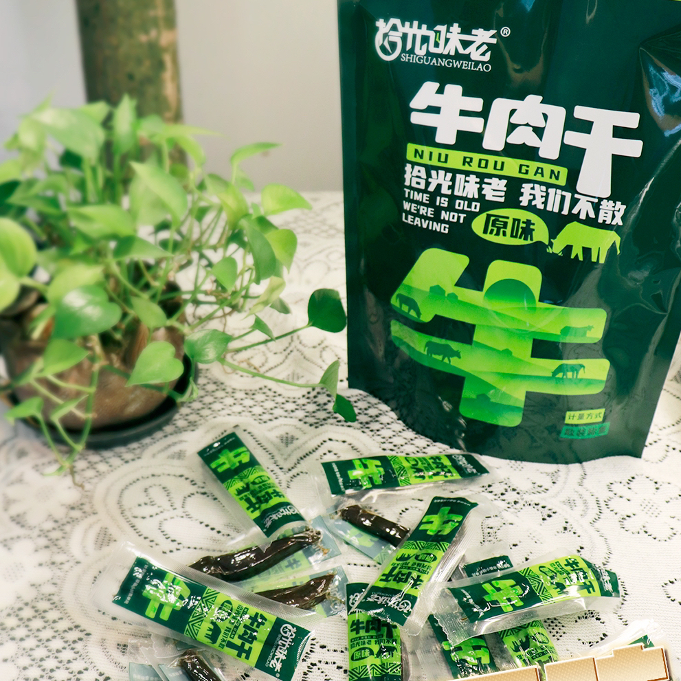 拾光味老正宗内蒙古牛肉干肉质紧实口感劲道500g/袋