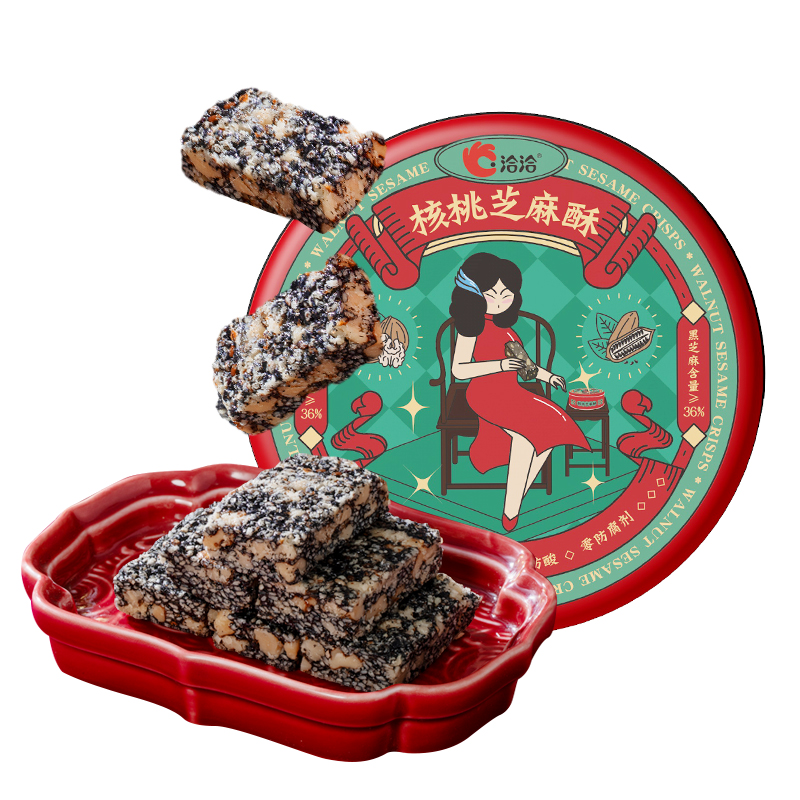 恰恰核桃芝麻酥208g/盒