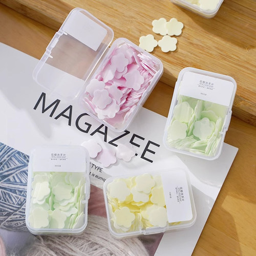 1盒花瓣香皂片一次性随身携带