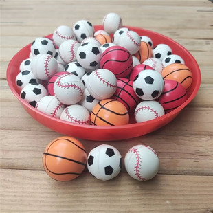 实心橡胶球弹弹球扭蛋机玩具橡胶弹力足球扭蛋球跳跳球解压小玩具