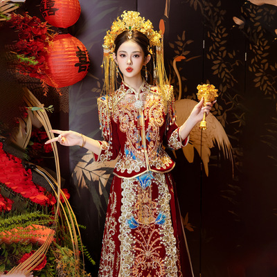 高端秀禾服婚服2025新款新娘中式结婚礼服重工秀和服敬酒服出阁服