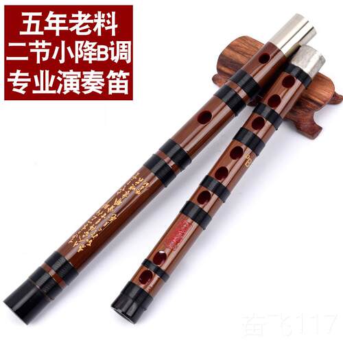 正品笛曲子演奏竹笛初学专业笛横笛精制b级苦竹降g笛入门高a自学