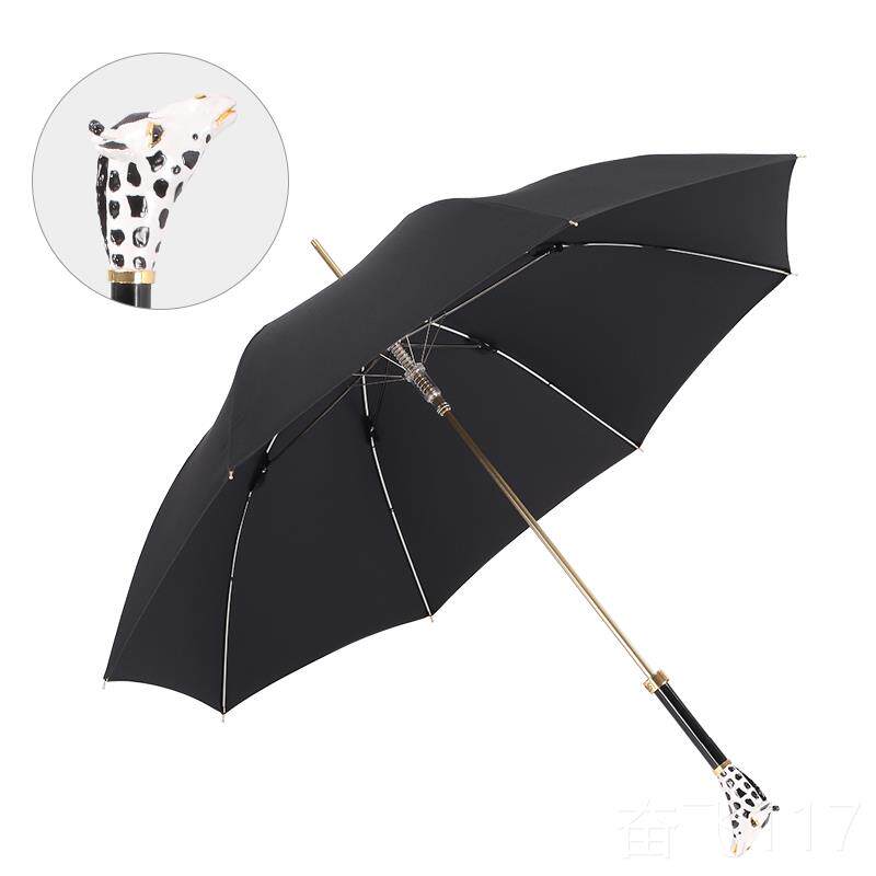 正品动物头红雨伞长伞柄创网潮牌女防晒遮阳意清新折叠晴雨两用太