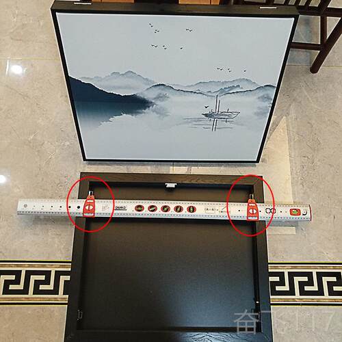 正品挂画工点多功能水平尺木工卫生间挂吊件镜子浴室柜打孔定位神