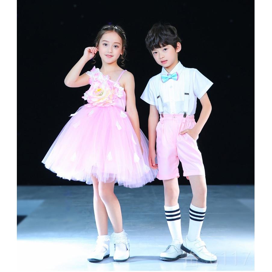 正品国庆童合演出服唱男童女童亮片蓬蓬裙小学朗生大合唱诵表演服
