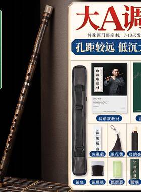 正品人湛文兵笛子紫竹专业演奏g级竹笛c初学者成笛f横笛e儿童初学