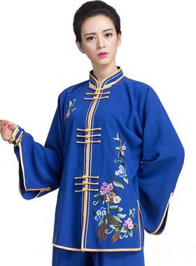 正品古韵中绣时尚女国子秋式冬新款太极服厚太极表演服加中练习服