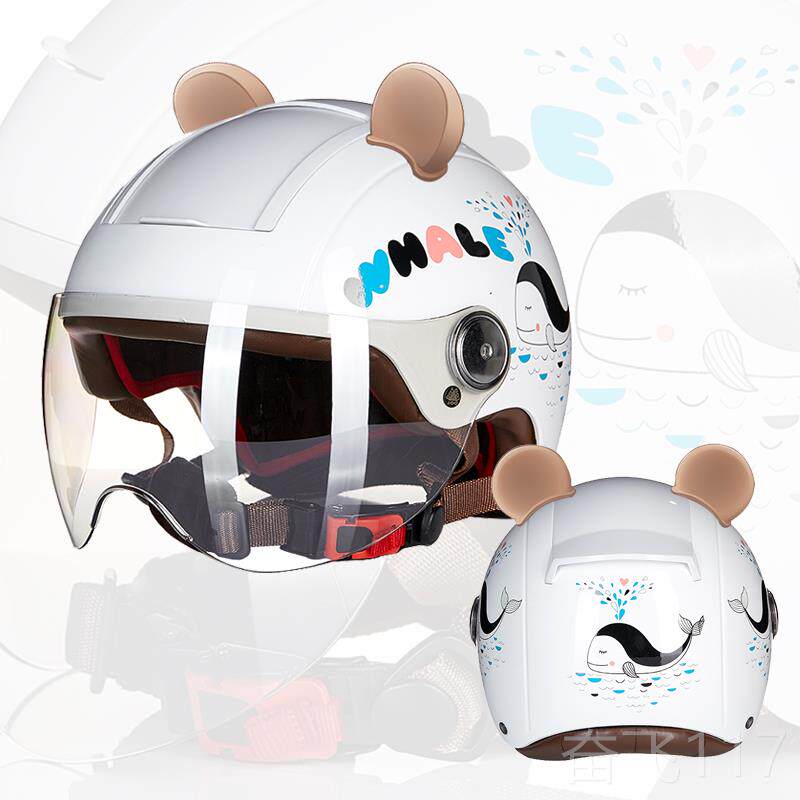 正品hba电车半瓶女四季可爱卡车通电动男夏季防晒盔安全头盔防紫