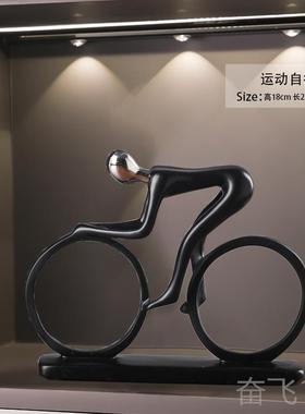 正品运动人创意桌面摆公件客厅酒柜办室展物示装饰品电视柜柜玄关