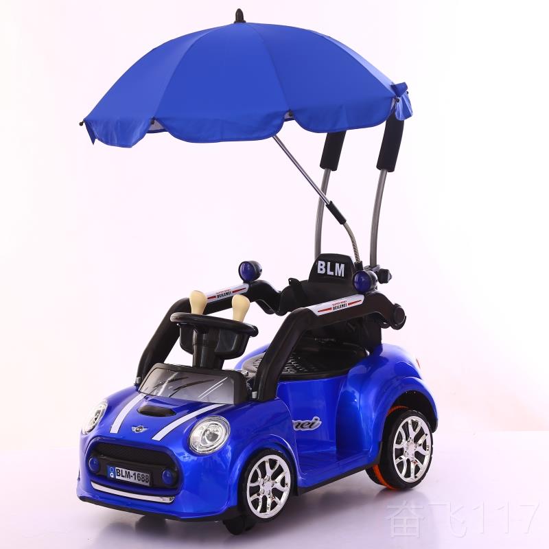 正品婴女儿童电动玩具小手汽车四轮可坐人充电遥控3推杆宝宝男孩1