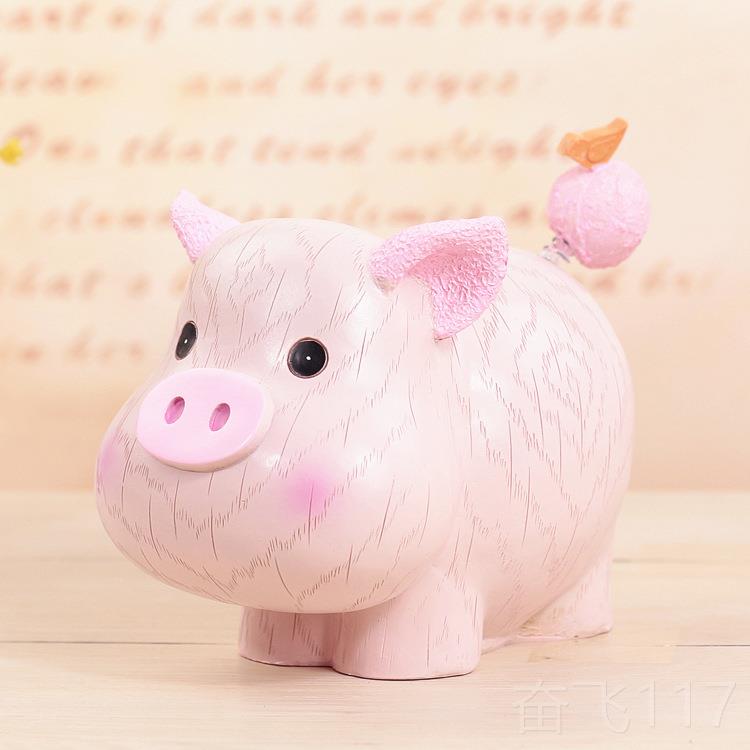 正品创意卡通肖硬币生存钱罐小白兔子猪牛蓄羊狗马老虎储摆件儿童