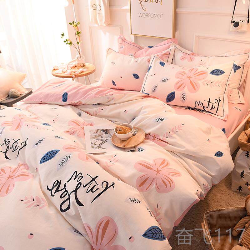 正品纯棉磨毛床上用品笠四5单件套全棉1.米床春秋加厚床人被套三4