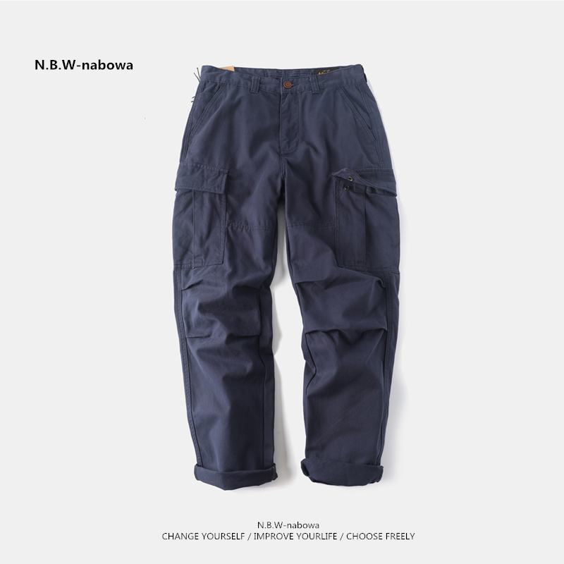日系宽松工装裤多口袋休闲长裤