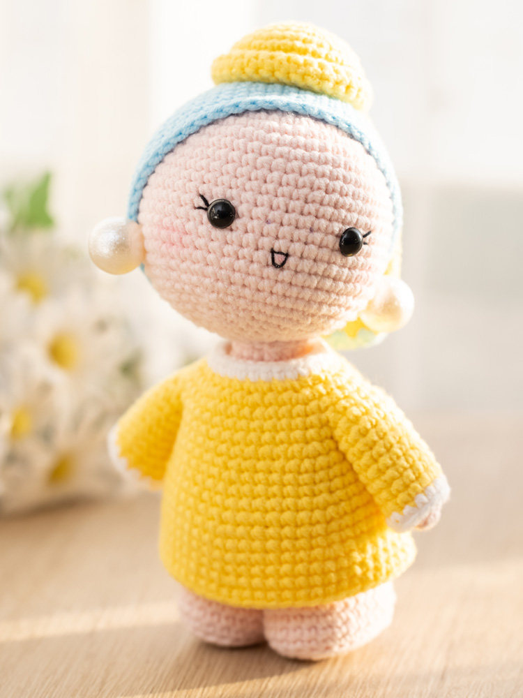 FAT KOMORI HAND-MADE BIG ARTIST DOLL DIY HANDMADE CROCHET BAG BAG WOOLEN BALL MILK COTTON MATERIAL BAG