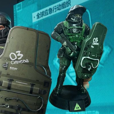 三角洲行动深蓝盾构干员手办红狼蜂医威龙人物金笔模型游戏周边