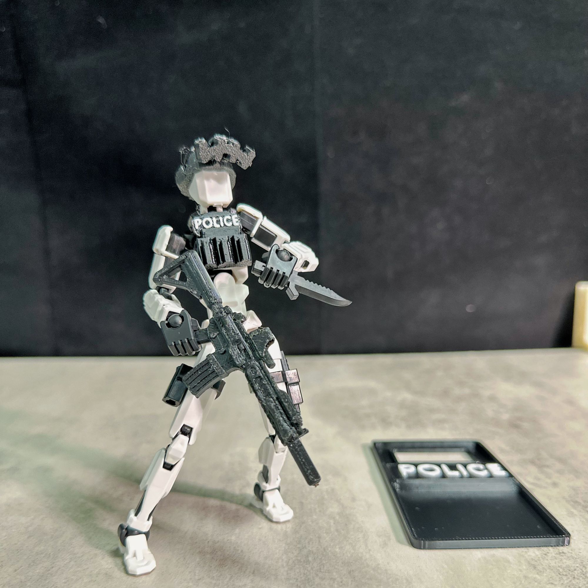 国产新品三角洲威龙拼装特警3D打印多关节可动人偶桌面创意摆件