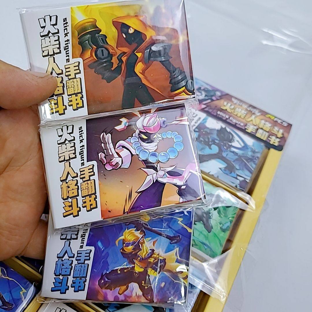 火柴人刮刮画炫酷逐帧手翻画变动册画画本儿童创意玩具动画片