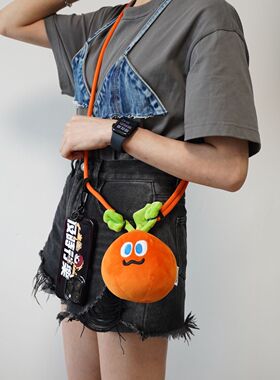 伍月天胡萝卜斜挎挂绳荧光棒斜挎挂绳长款橙色挂绳