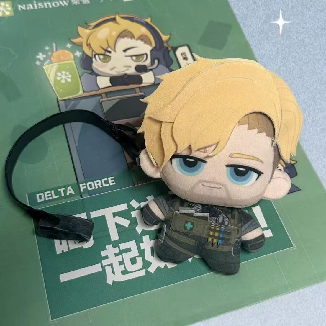 三角洲行动蜂医棉花娃娃可爱10cm努努印花体公仔少女心玩偶挂件