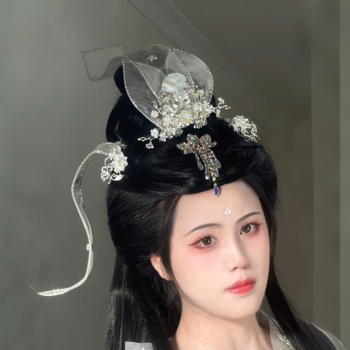 原创 寒月 嫦娥仙子发饰发冠重工发饰发钗汉服古风头饰仙气