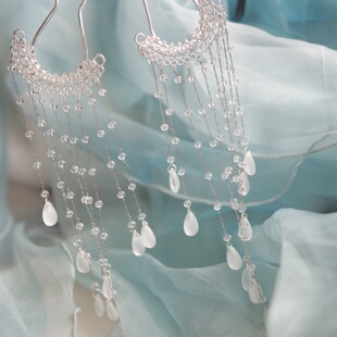 原创 长流苏发钗仙气百搭清冷风古风发饰汉服配饰 凝凝