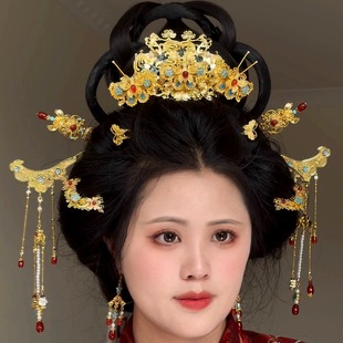 原创 玉华 明制重工发冠流苏发钗套装发饰古风头饰汉服配饰百搭