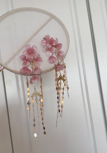 琉璃汉服配饰发夹流苏古风