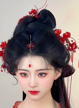 原创 暗香 梅花琉璃簪花发饰雪梅发夹流苏发钗汉服古风冬季配饰
